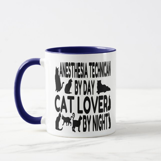 Anaesthesia Technician Cat Lover Mug (Left)