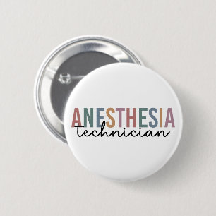 Anaesthesia Technician Retro Anaesthetic Tech 6 Cm Round Badge
