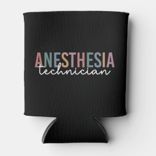 Anaesthesia Technician Retro Anaesthetic Tech Can Cooler