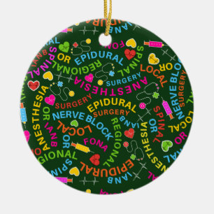 Anaesthesia Types  Ceramic Ornament