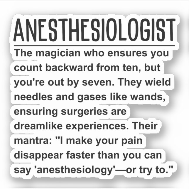 Anaesthesiologist  (Front)