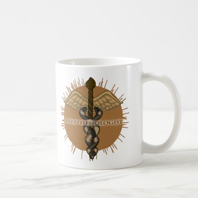 Anaesthesiologist Caduceus Coffee Mug (Right)