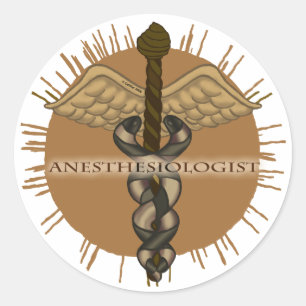 Anaesthesiologist Caduceus  sticker