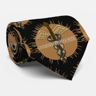 Anaesthesiologist Caduceus Tie