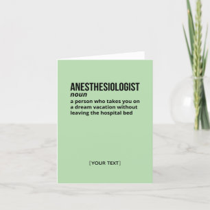 Anaesthesiologist Definition Card – Funny Gift