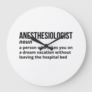 Anaesthesiologist Definition - Doctor Gift Large Clock