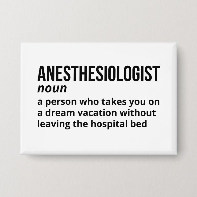 Anaesthesiologist Definition – Medical Humour (Front)