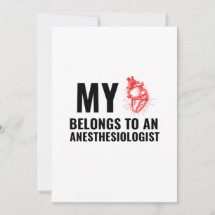 Anaesthesiologist funny heart thank you card