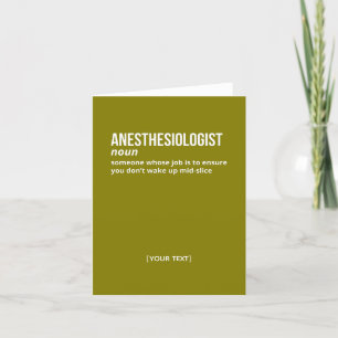 Anaesthesiologist – Humourous Definition Card