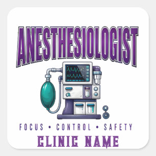 Anaesthesiologist Medical Equipment Design Square Sticker