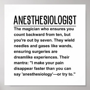 Anaesthesiologist poster