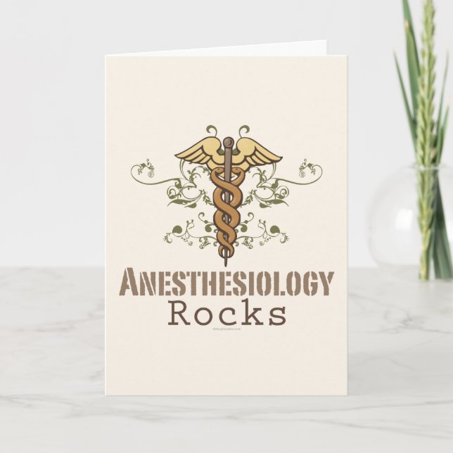 Anaesthesiology Rocks Greeting Card (Front)