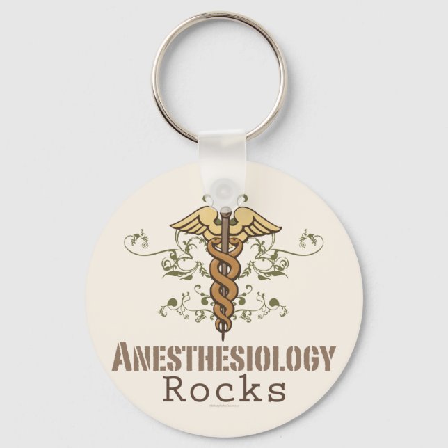 Anaesthesiology Rocks Key Chain (Front)