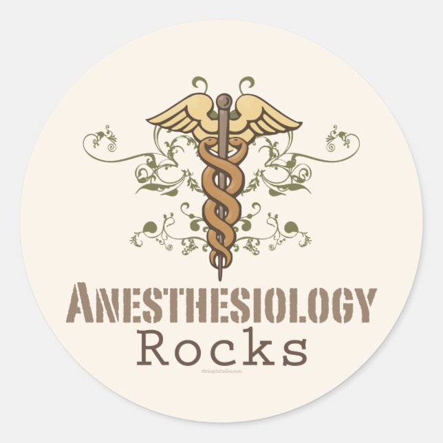 Anaesthesiology Rocks Stickers (Front)
