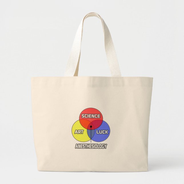 Anaesthesiology .. Science Art Luck Large Tote Bag (Front)