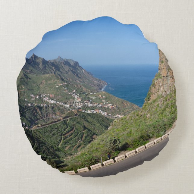 Anaga Mountains Round Cushion (Back)