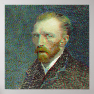 Anaglyph 3D Vincent van Gog Self-Portrait Poster