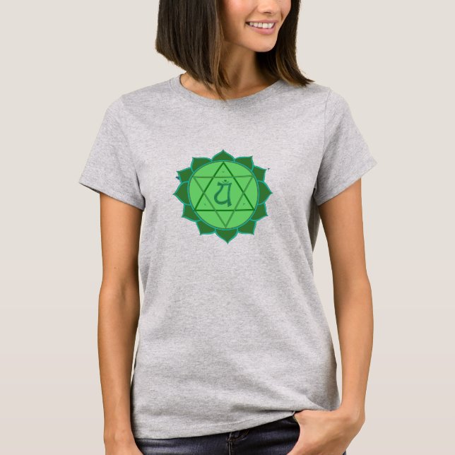 Anahata Chakra Ladies Burnout T-Shirt (Front)