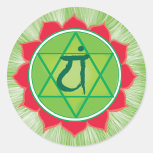Anahata Heart Chakra Classic Round Sticker, Matte Classic Round Sticker