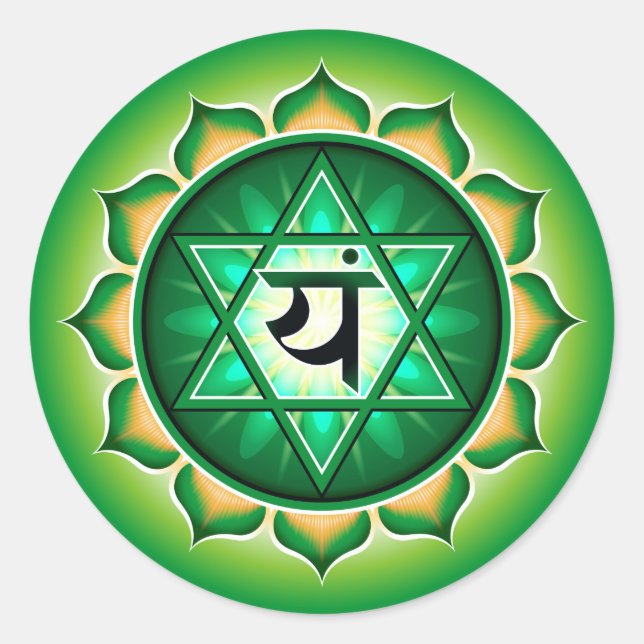 anahata or heart chakra Sticker (Front)