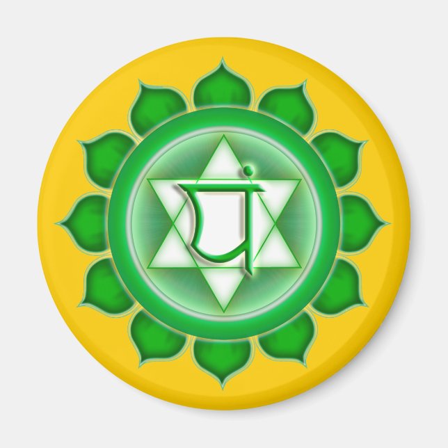 Anahata or Heart the 4th Chakra Magnet (Front)