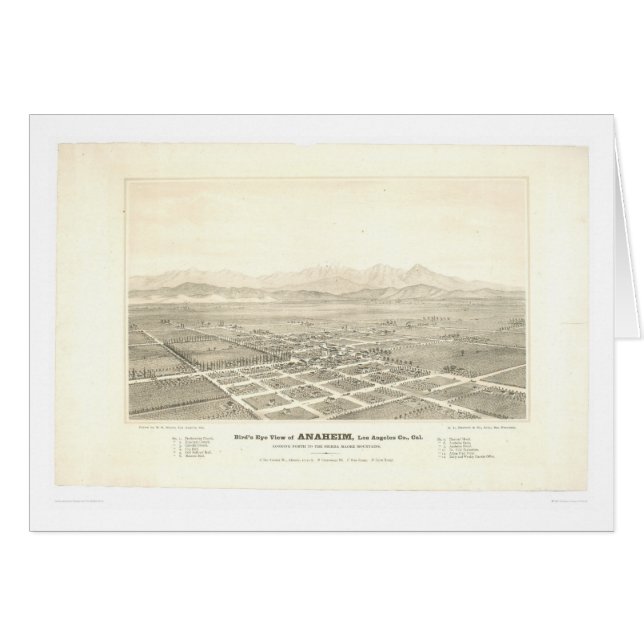 Anaheim, CA. Panoramic Map (0025A) - Unrestored (Front Horizontal)