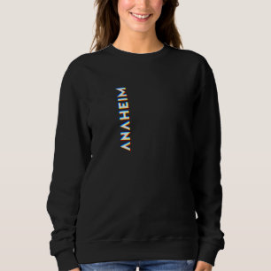 Anaheim California CMYK Glitch Type Sweatshirt