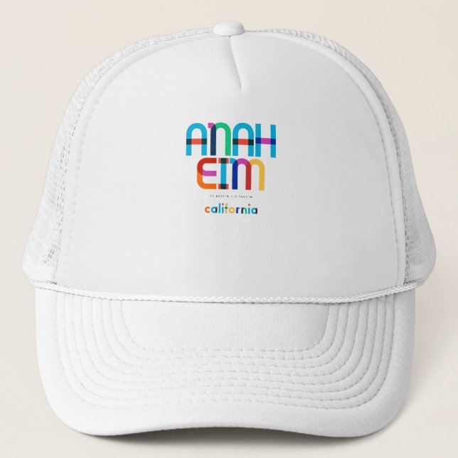 Anaheim California Mid Century, Pop Art, Trucker Hat (Front)