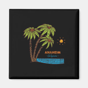 Anaheim, California Surfing Vintage Retro Beach Hi Magnet