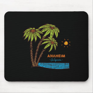 Anaheim, California Surfing Vintage Retro Beach Hi Mouse Pad