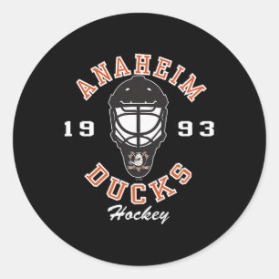 Anaheim Ducks Hockey Mask Black Officially License Classic Round Sticker