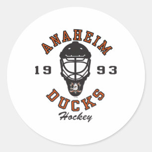 Anaheim Ducks Hockey Mask Gray Officially Licensed Classic Round Sticker