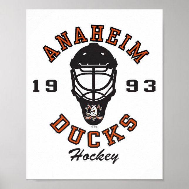 Anaheim Ducks Hockey Mask White Officially License Poster (Front)
