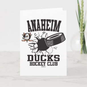 Anaheim Ducks Hockey Puck Burst Orange Officially Card
