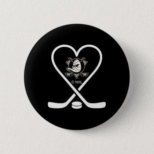 Anaheim Ducks Valentine Sticks Black Nhl Officiall 6 Cm Round Badge