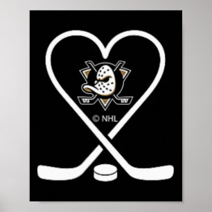 Anaheim Ducks Valentine Sticks Black Nhl Officiall Poster