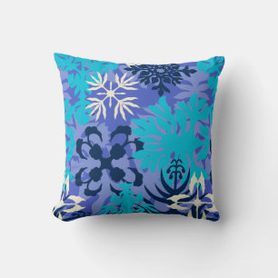 Anahola Bay Hawaiian Abstract Floral Peri Cushion