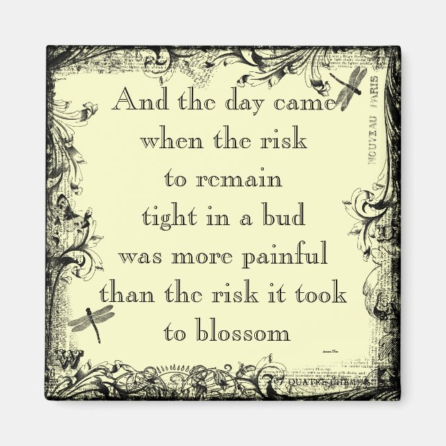 Anais Nin Risk Quote Magnet (Front)