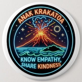 Anak Krakatoa, Indonesia - Know Emphaty 6 Cm Round Badge