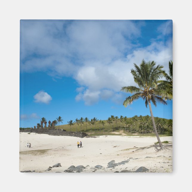 Anakena, Rapa Nui, Easter Island, Chile Magnet (Front)