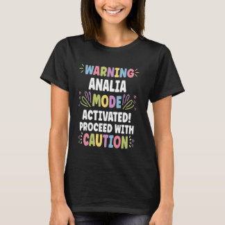 ANALIA Personalised Name Funny Cute Custom ANALIA  T-Shirt