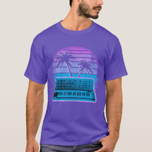 Analog Synthesizer Synthwave Vintage Retrowave gif T-Shirt