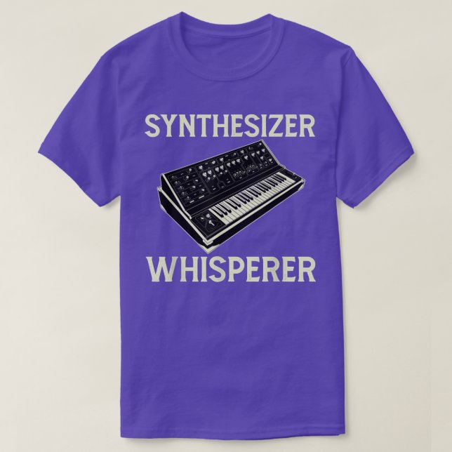 Analog Synthesizer Whisperer Design Music Producer T-Shirt (Design Front)