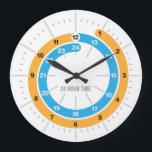 Analogue 24 Hour Wall Clock<br><div class="desc">This unique clock face design displays 24 hour time in a continuous analogue spiral. Easy to read and shows both regular and 24 hour time simultaneously. Customise it with your name or initials or for someone special as a gift idea.</div>