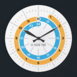 Analogue 24 Hour Wall Clock<br><div class="desc">This unique clock face design displays 24 hour time in a continuous analogue spiral. Easy to read and shows both regular and 24 hour time simultaneously. Customise it with your name or initials or for someone special as a gift idea.</div>