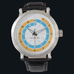 Analogue 24 Hour Watch<br><div class="desc">This unique watch face design displays 24 hour time in a continuous analogue spiral. Easy to read and shows both regular and 24 hour time simultaneously. Customise it with your name or initials or for someone as a gift idea.</div>