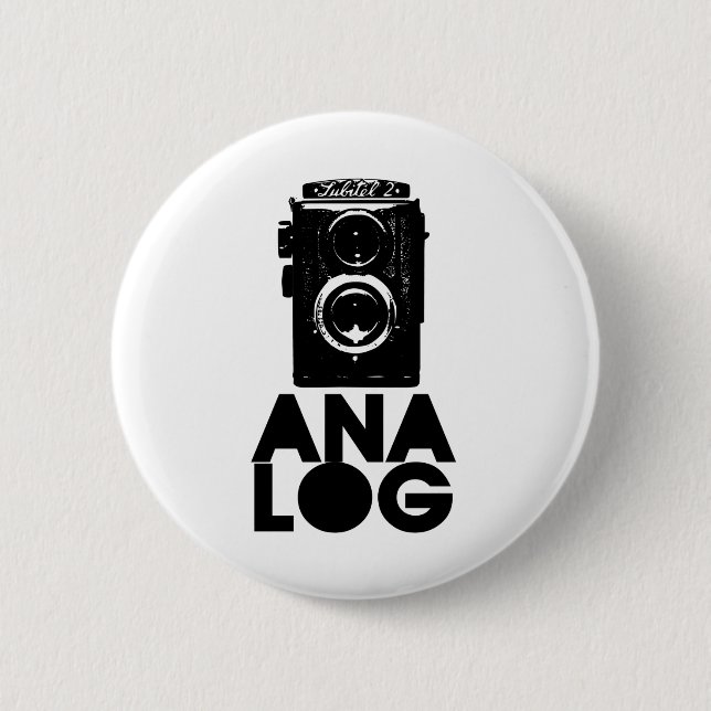 Analogue! 6 Cm Round Badge (Front)