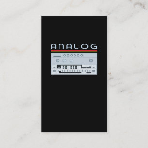 Analogue Drum Machine Synth Keyboard Synthesizer Business Card