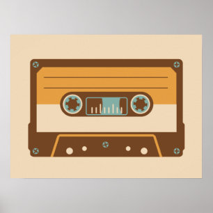Analogue Mix Tape Cassette Poster