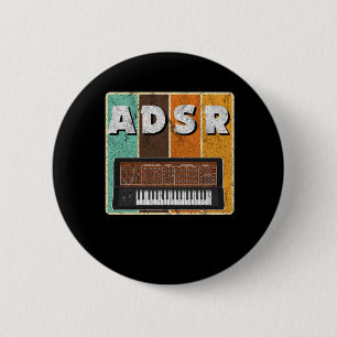 Analogue Modular Synthesizer ADSR Vintage Retro Gi 6 Cm Round Badge